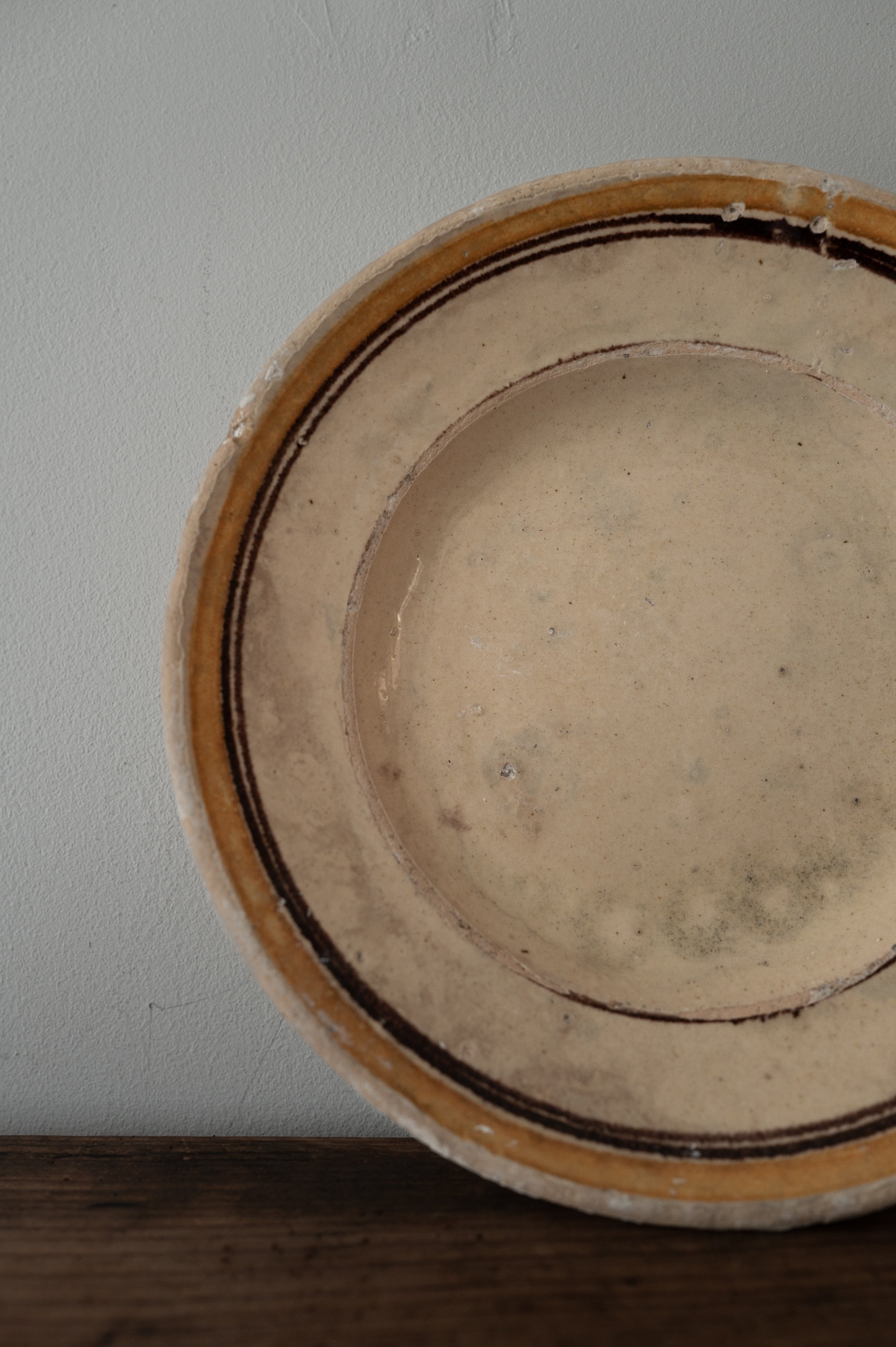 プーリア アンティーク 陶器 皿 19世紀 グロッターリエ AN-24169