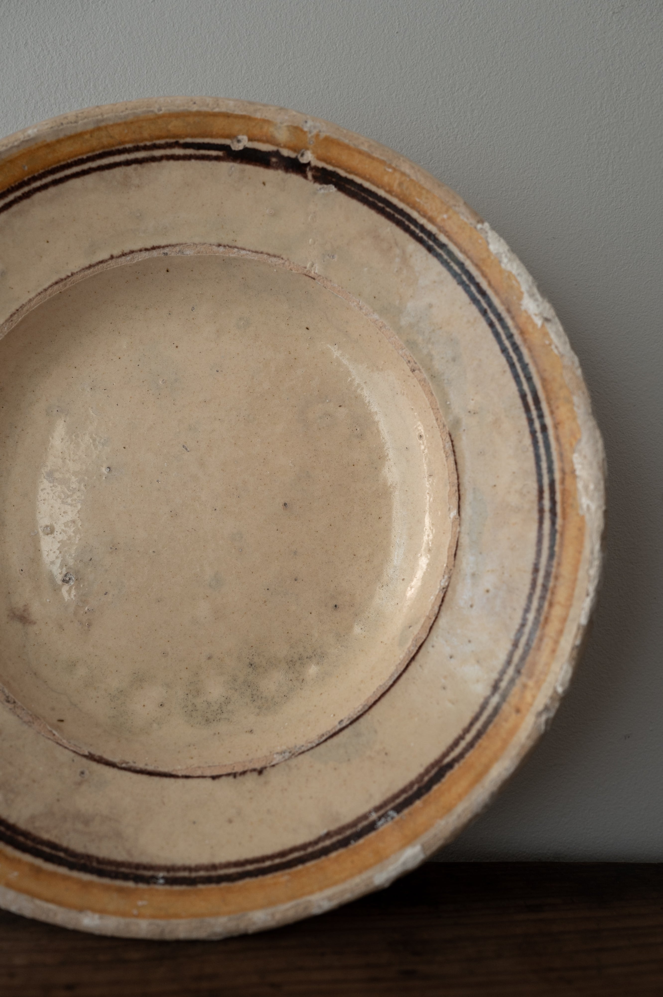 プーリア アンティーク 陶器 皿 19世紀 グロッターリエ AN-24169