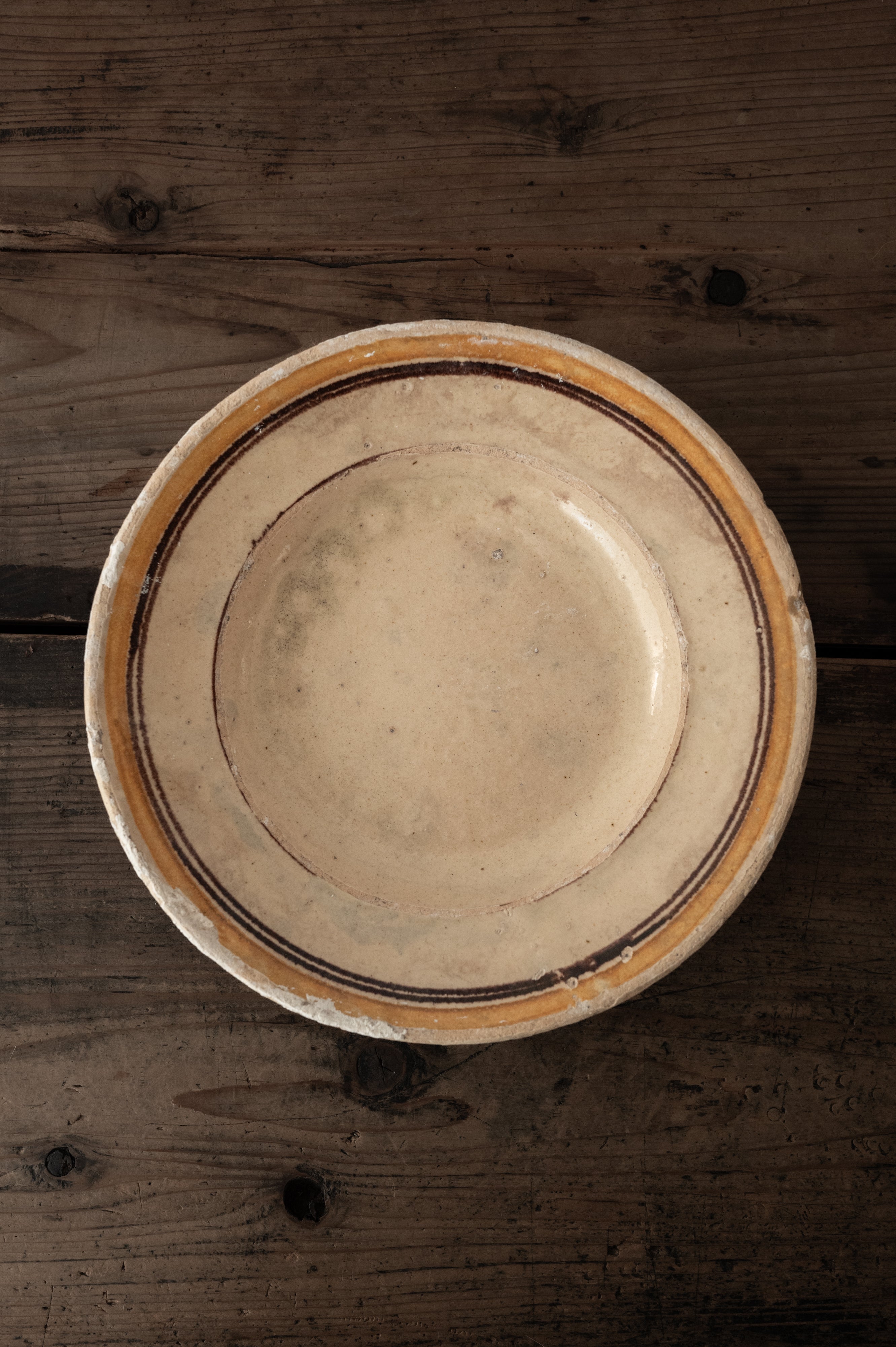 プーリア アンティーク 陶器 皿 19世紀 グロッターリエ AN-24169