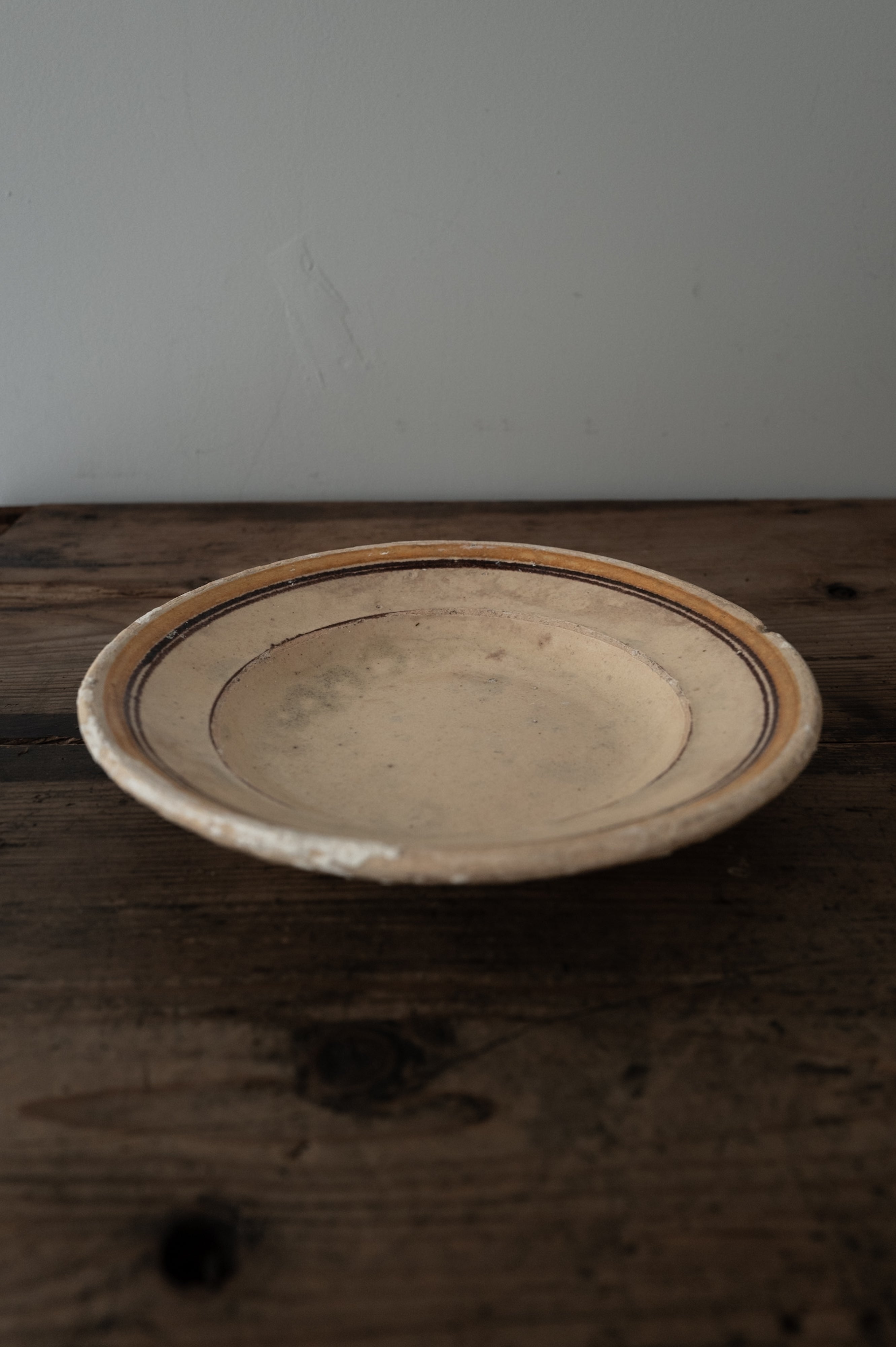 プーリア アンティーク 陶器 皿 19世紀 グロッターリエ AN-24169