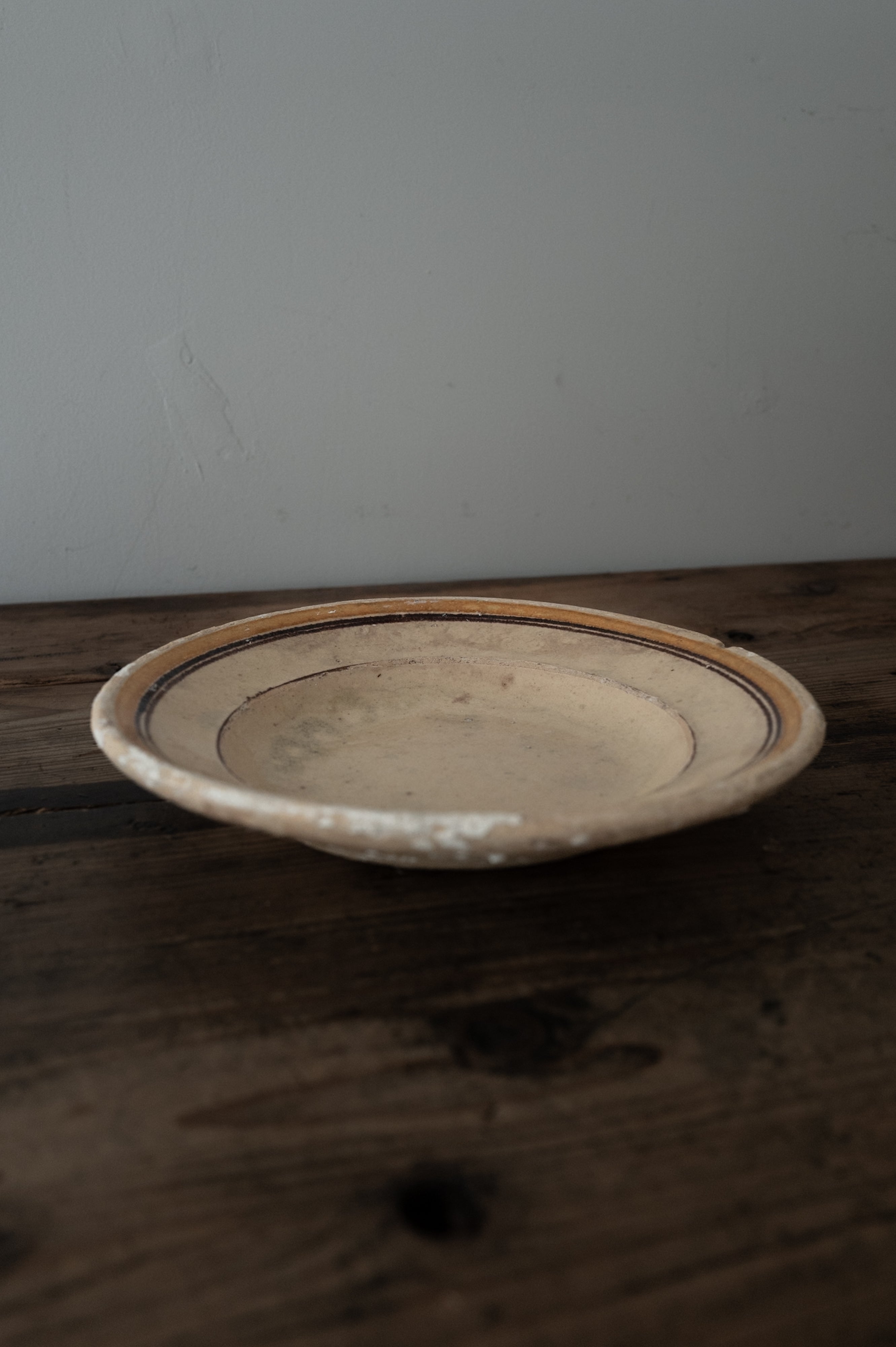 プーリア アンティーク 陶器 皿 19世紀 グロッターリエ AN-24169