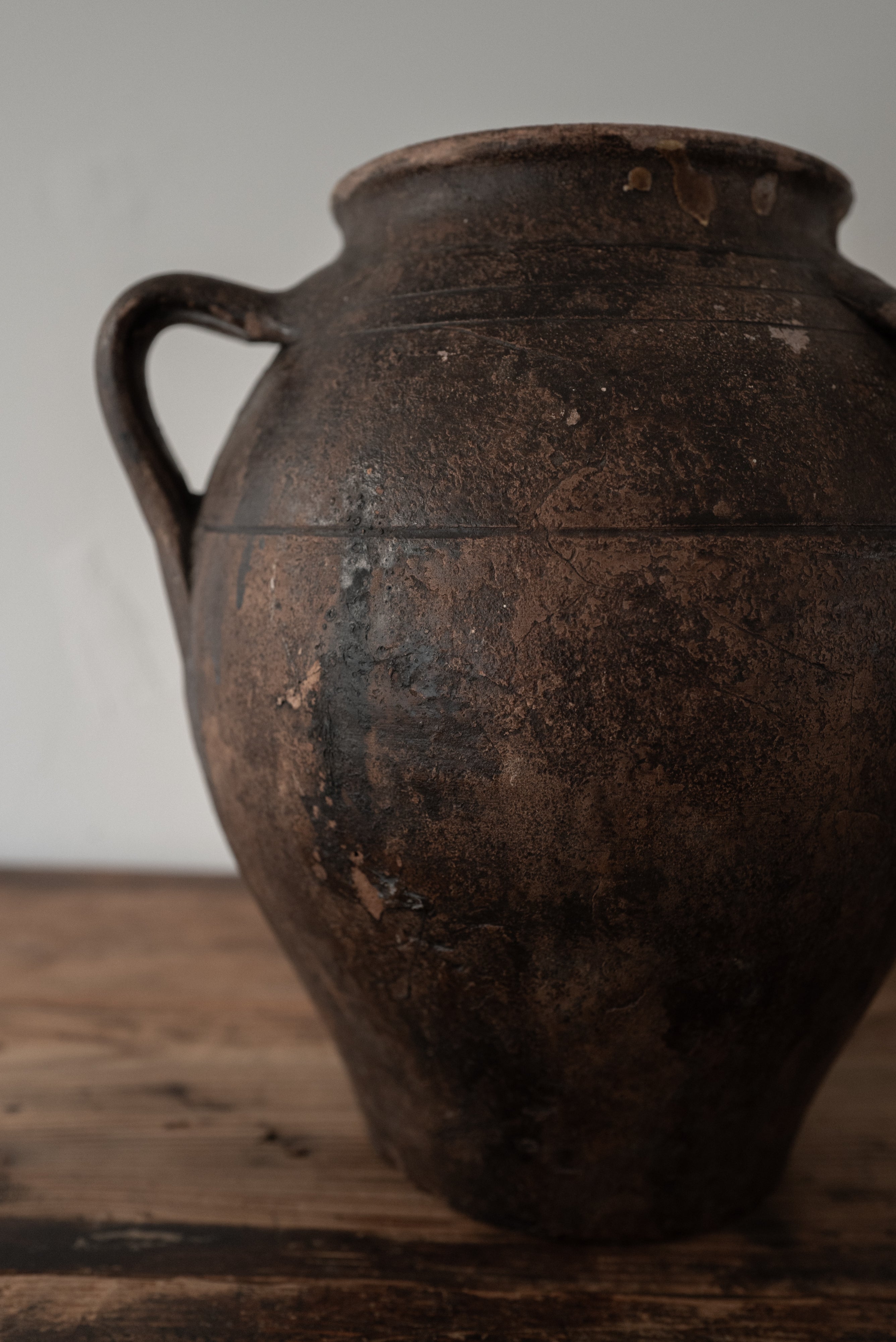 イタリア アンティーク 陶器 壺 19世紀 イタリア AN-24148