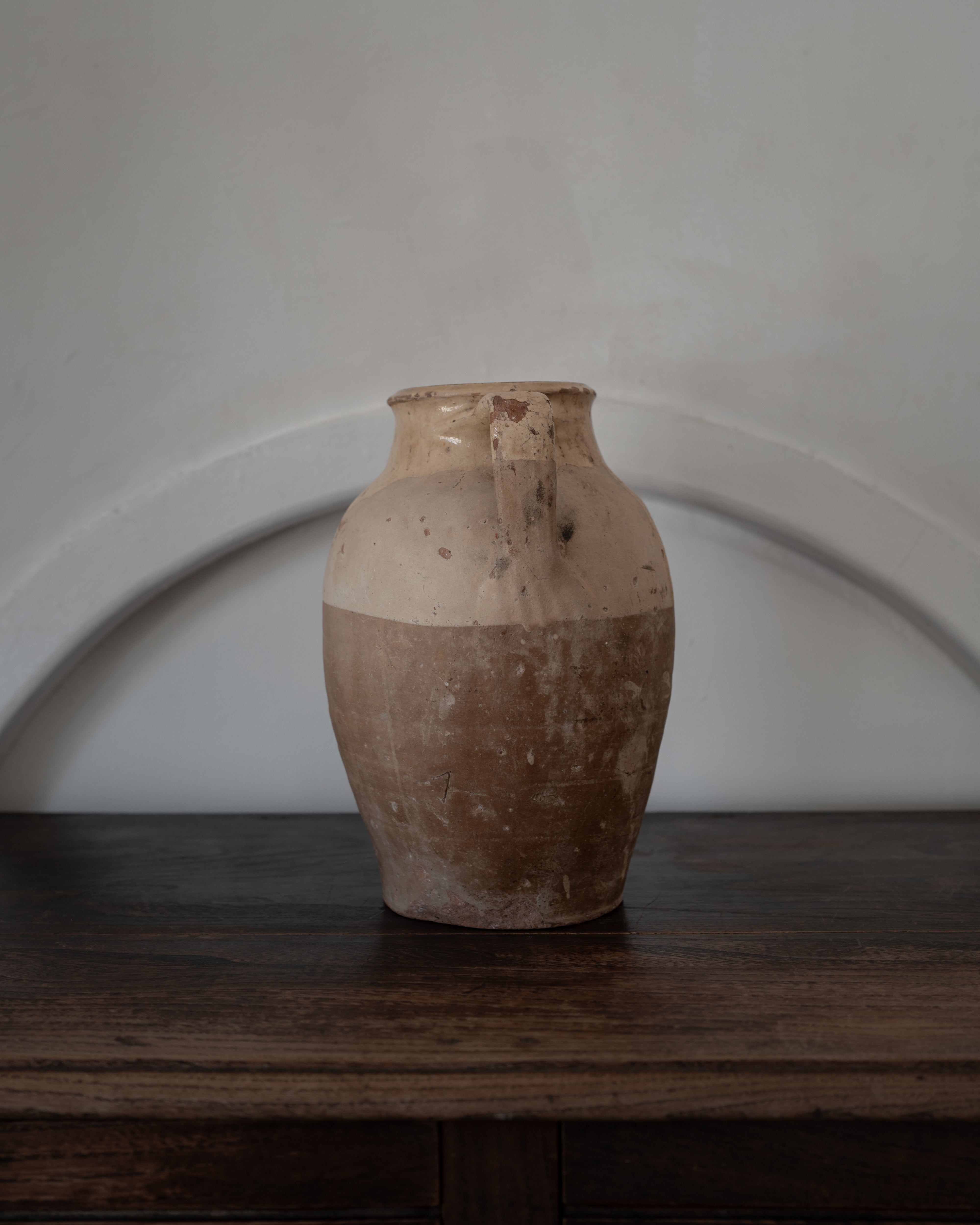 イタリア アンティーク 陶器 壺 19世紀 イタリア AN-25027