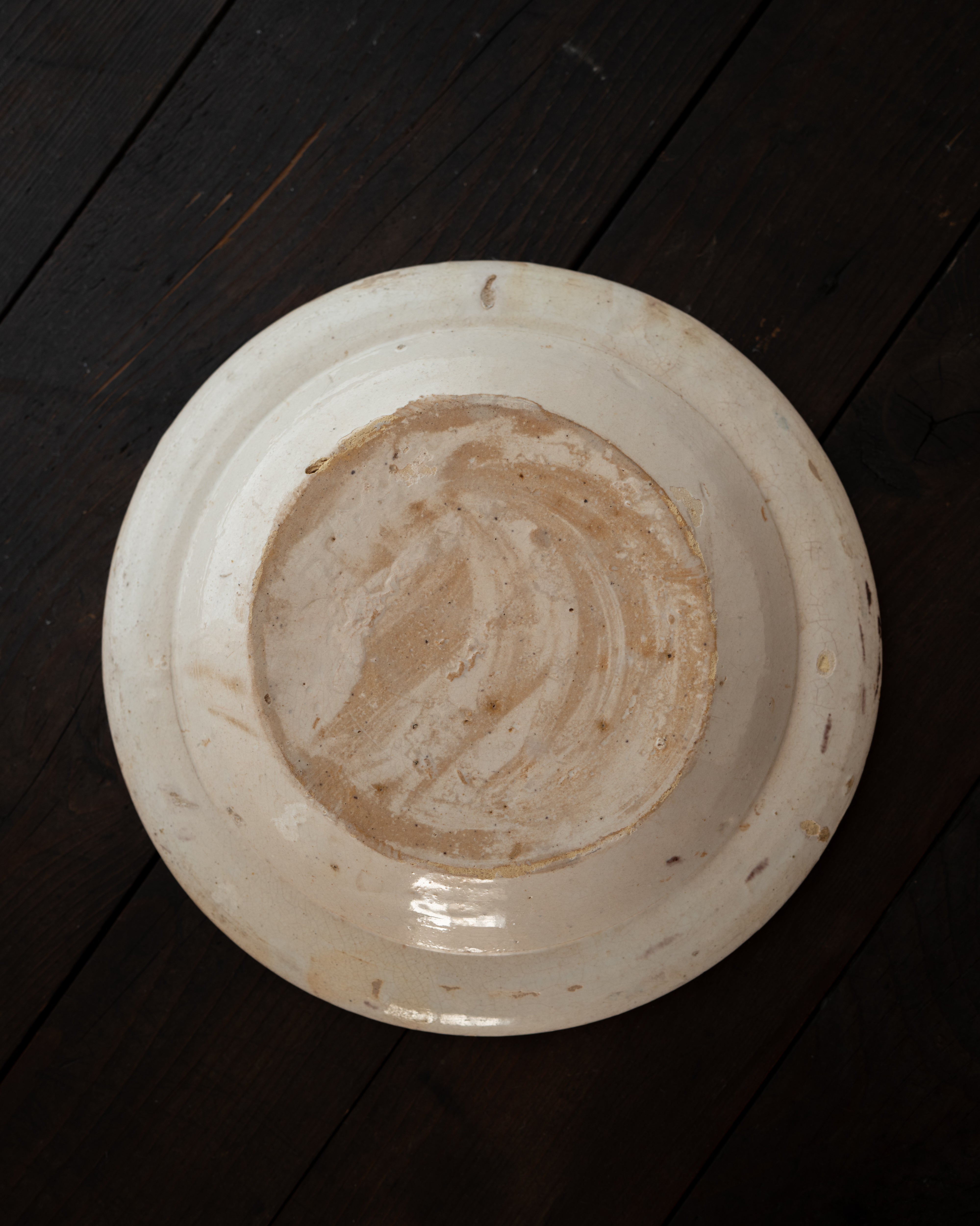 イタリア プーリア グロッターリエ 青文様皿 大皿 AN-5210