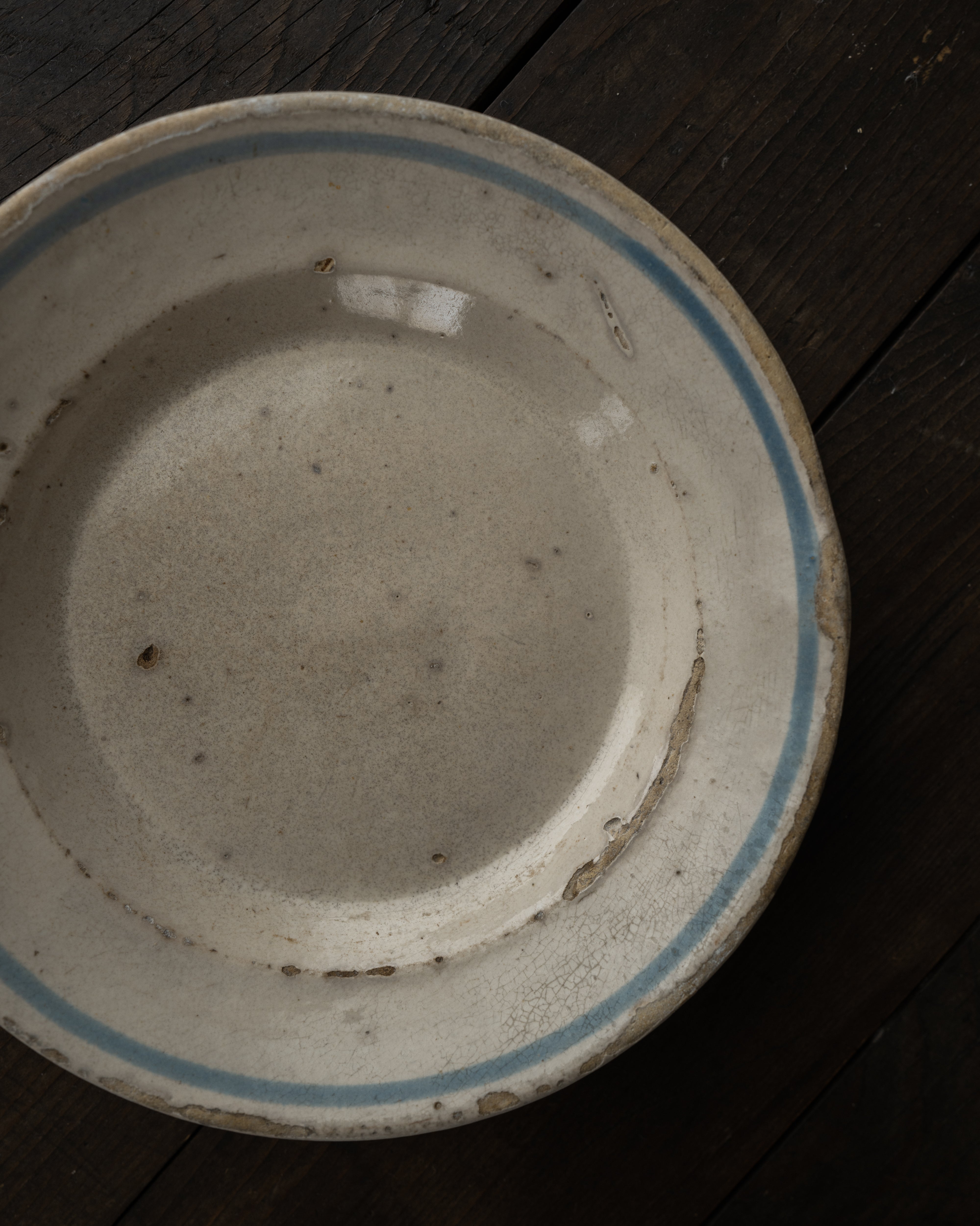  イタリア プーリア グロッターリエ 青輪皿 AN-25199, ,- ambiant