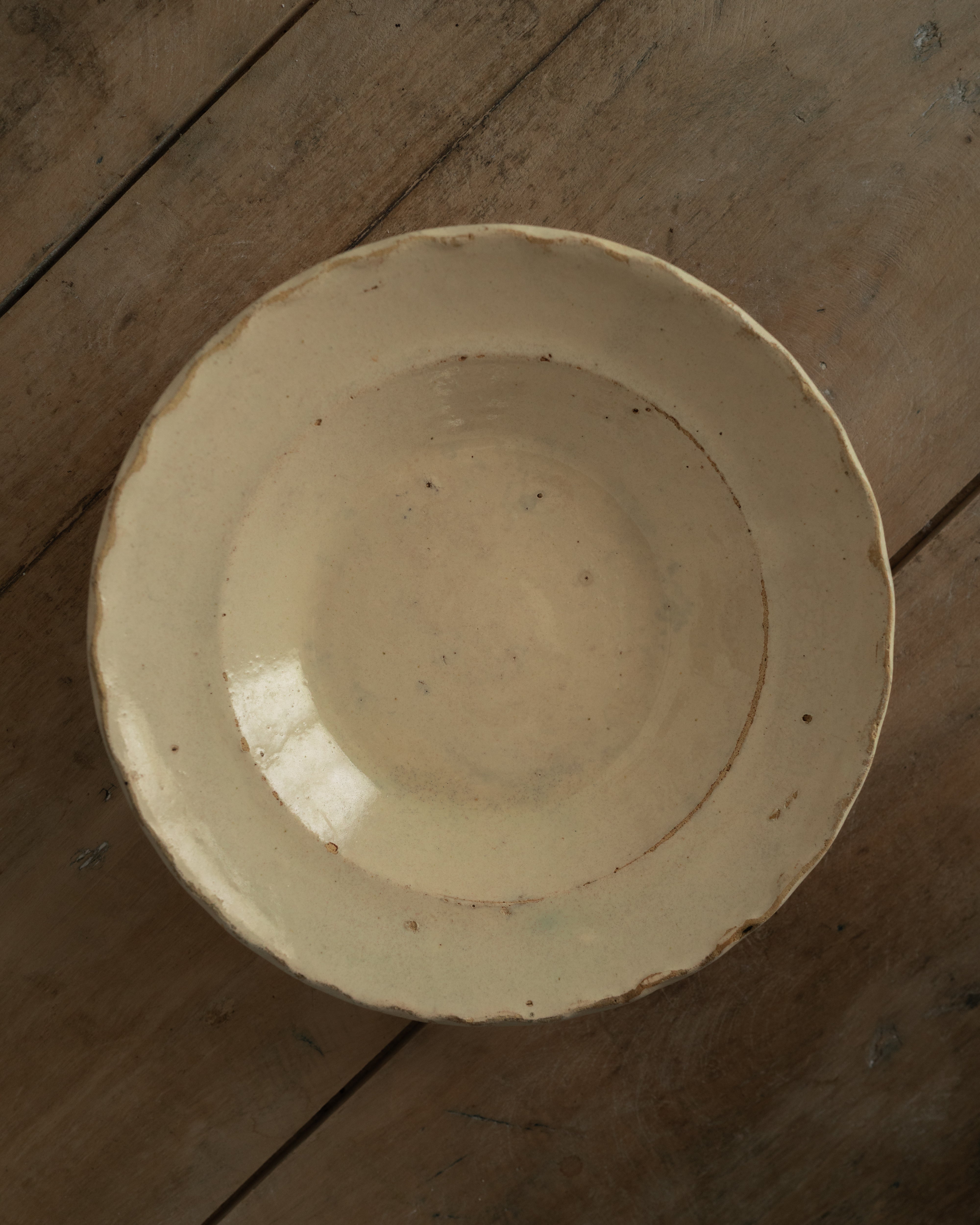 プーリア アンティーク 陶器 皿 19世紀 グロッターリエ AN-25194