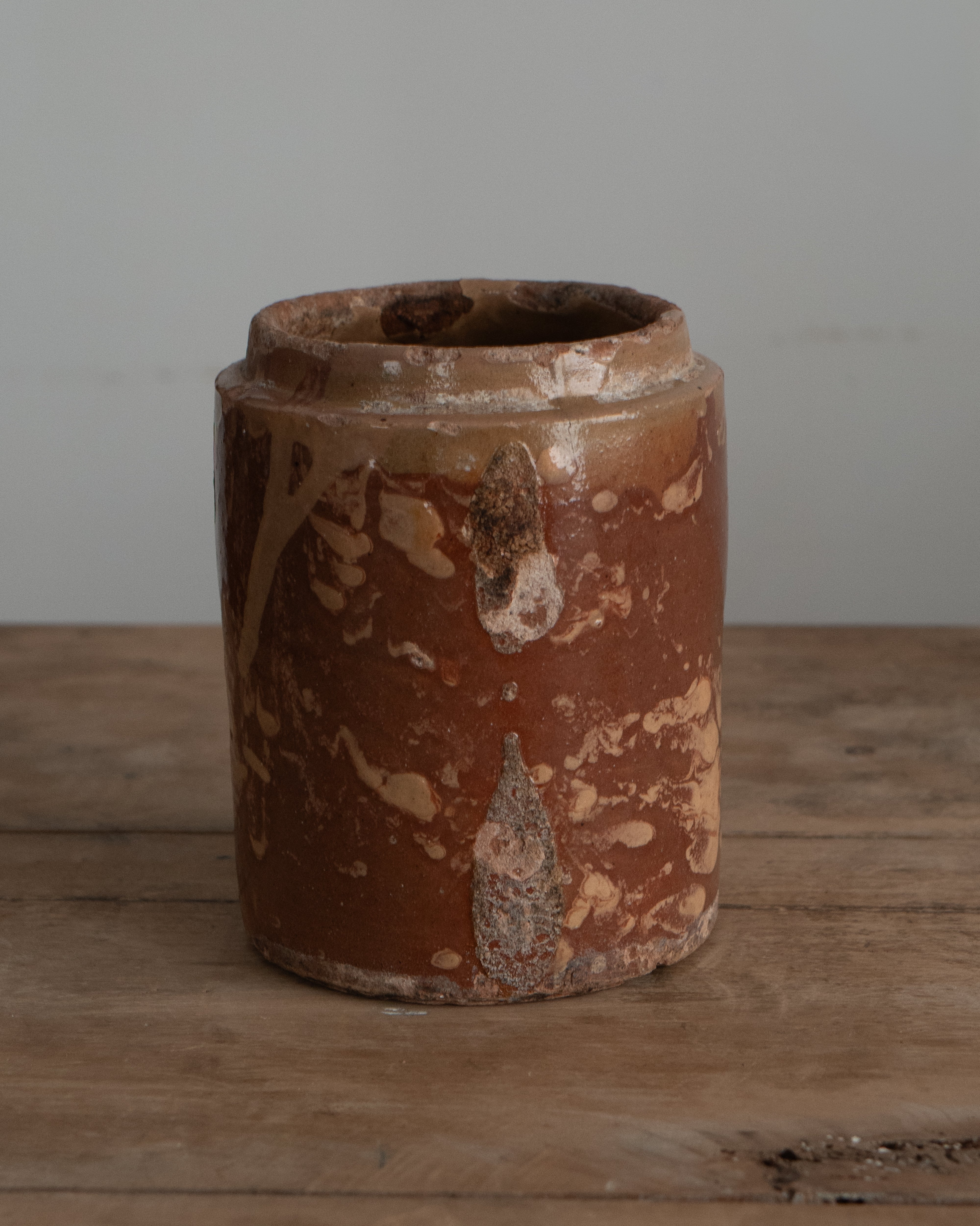  19世紀 イタリア プーリア スリップウェア キャニスター AN-5075, ,- ambiant